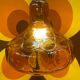 Amber orange Limburg glass pendant light from the 70s