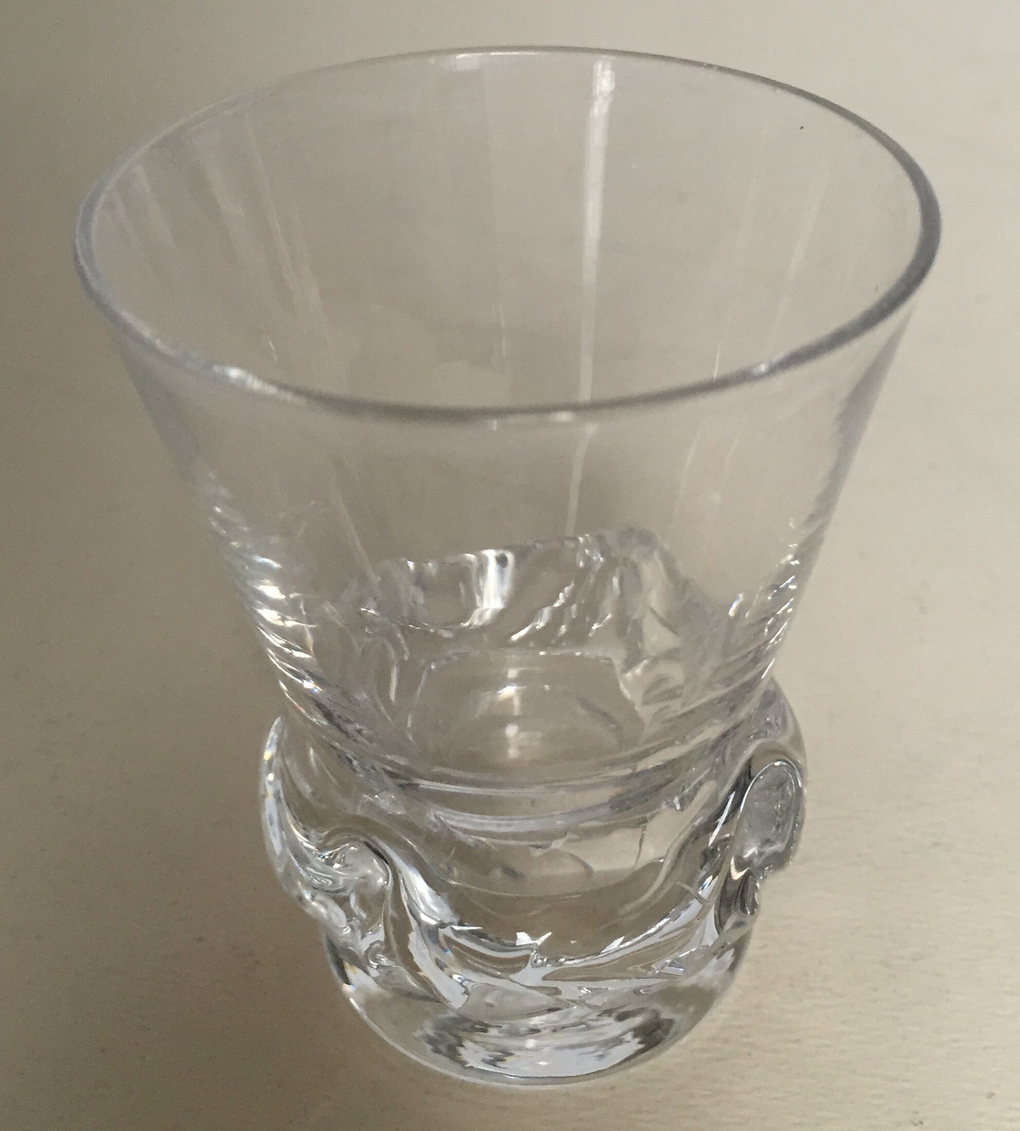 Set of six Daum glasses