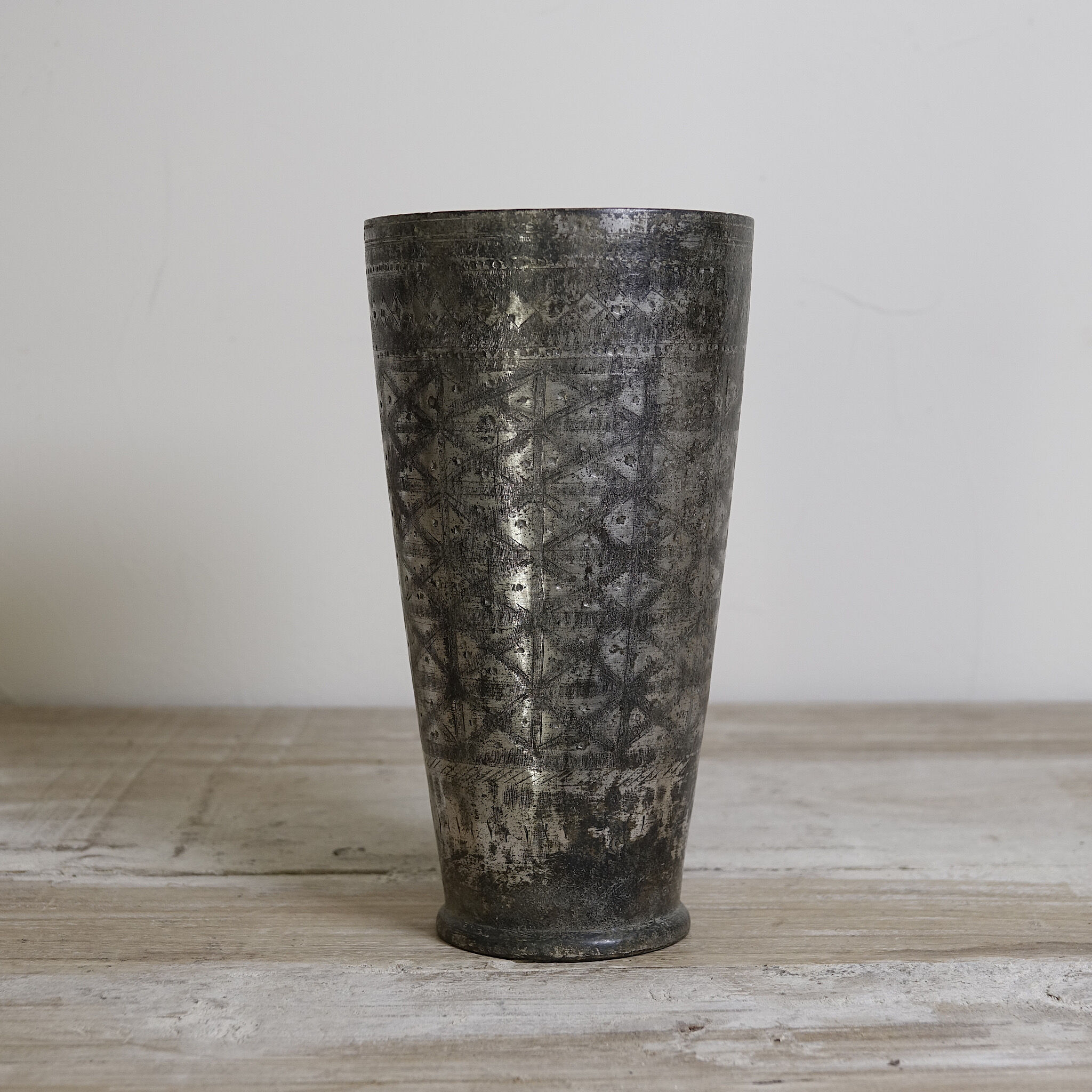 Antique brass lassi glass