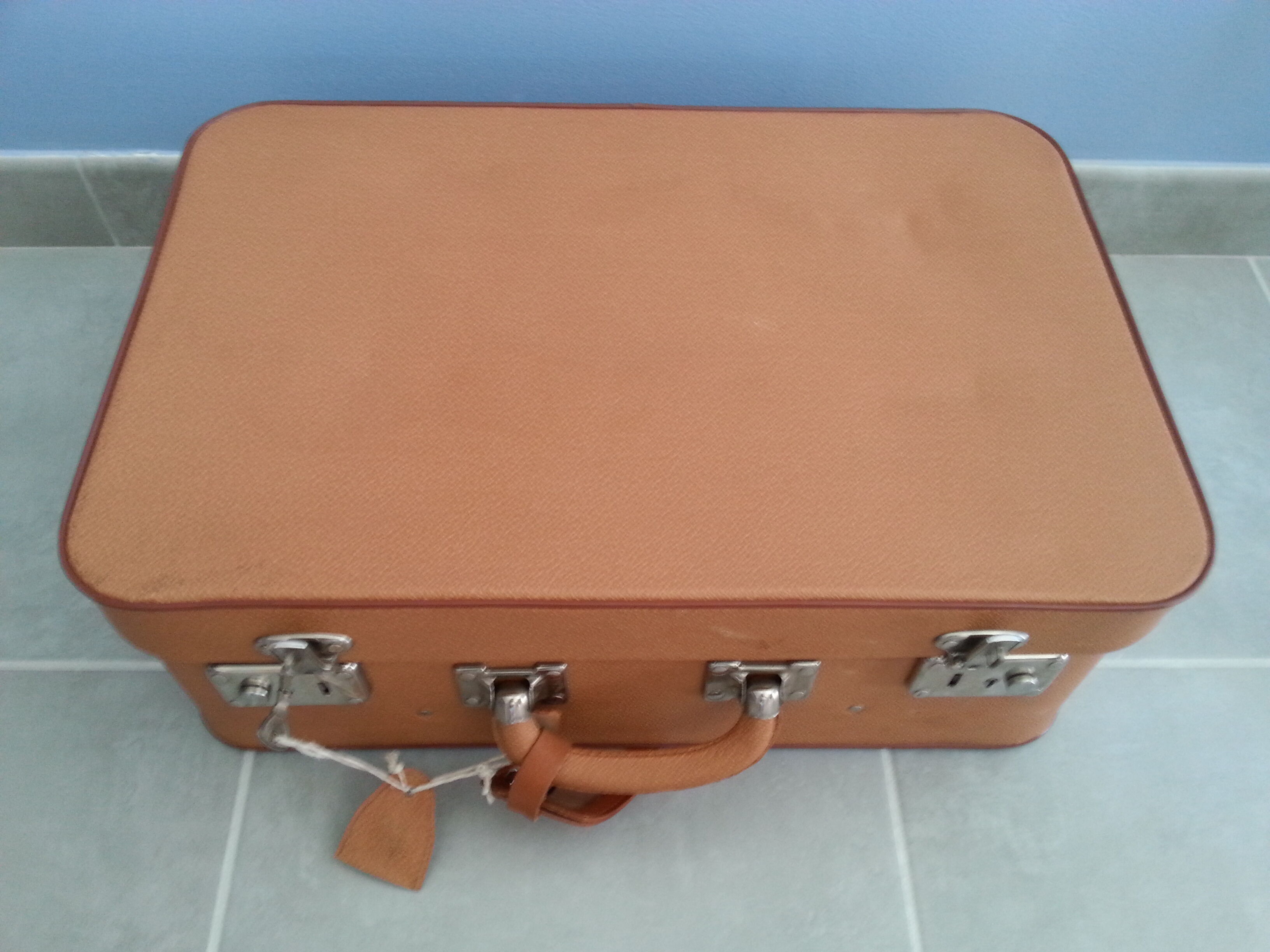 Valise vintage camel
