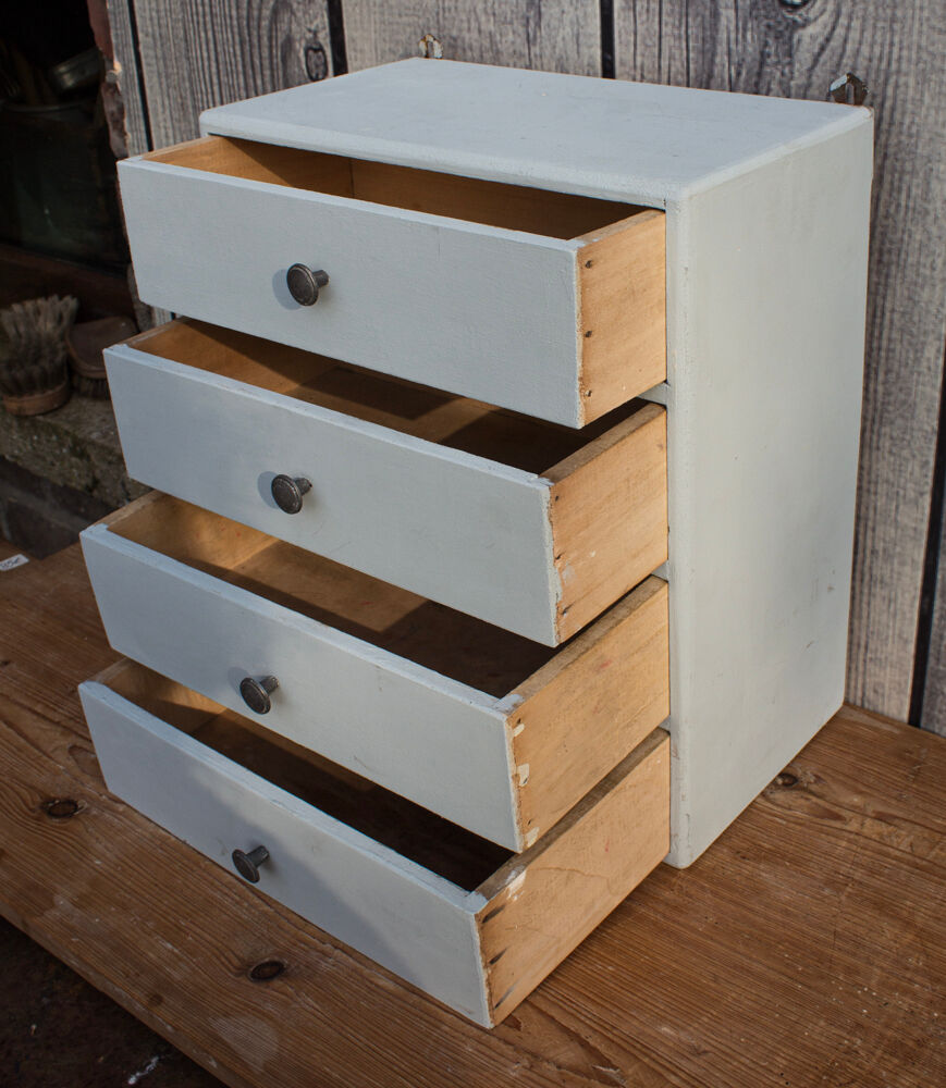 Old small cupboard with 4 drawers 37 cm high
