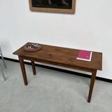 Small old console in solid oak, with spindle legs