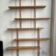 Oak and copper bookcase