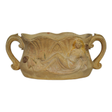 Art nouveau planter terracotta bas-reliefs
