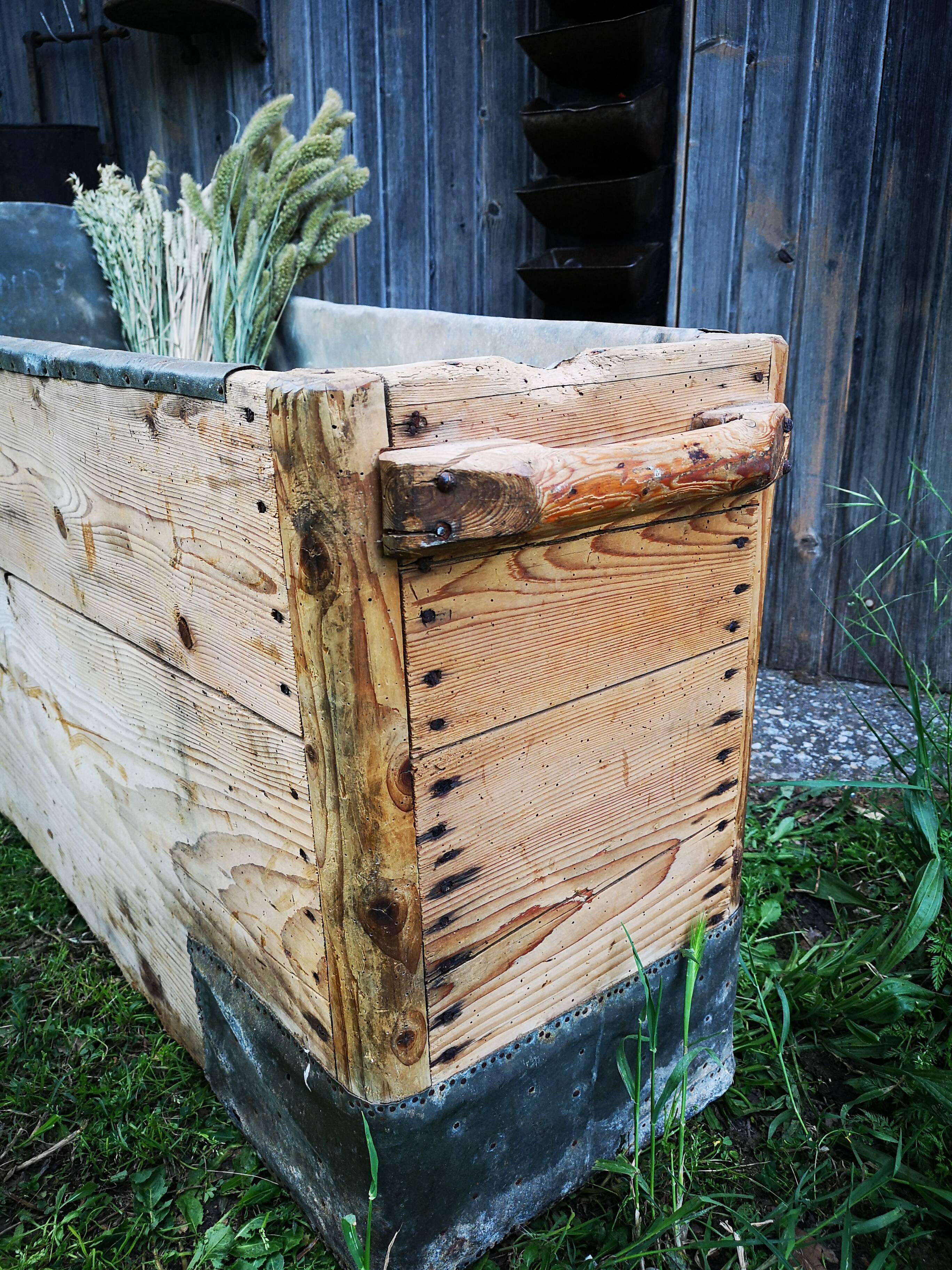 Baignoire bois et zinc