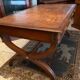 English mahogany desk early twentieth opening to two drawers