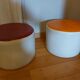 2 vintage skai beanbags, 70's
