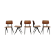 Set of 5 vintage industrial stacking school chairs Galvanitas model S16