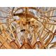 Contemporary Modern Amber "Rondini" Murano Glass Chandelier.