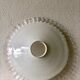 Suspension in white opaline with lace