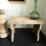 Antique bench stool in solid wood