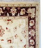 Traditional ceam wool ziegler rug handwoven floral carpet- 106x150cm
