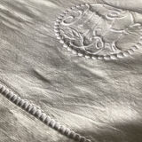 2-person sheet with monogram in mestizo
