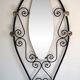 Vintage iron coat rack with mirror