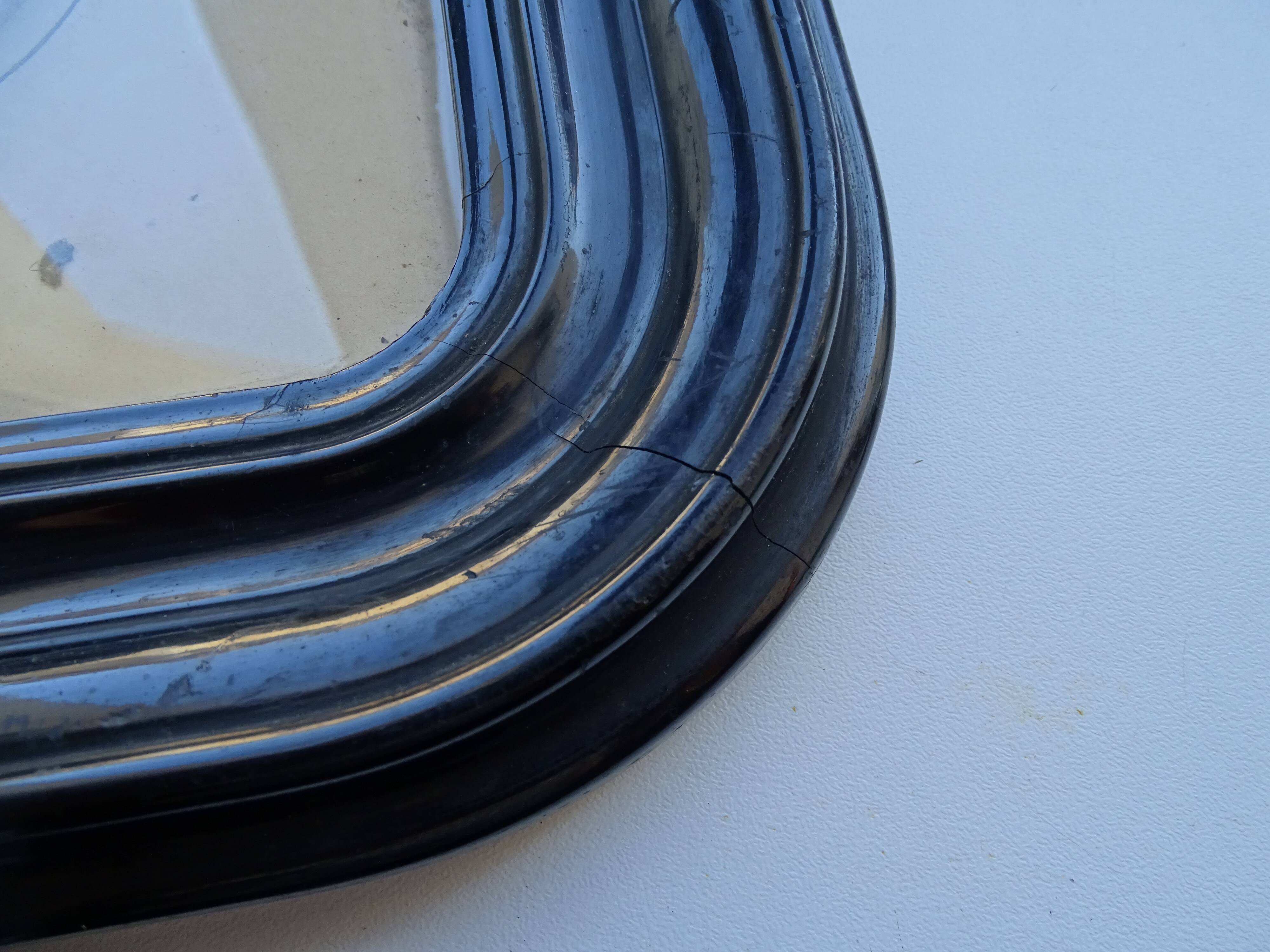 19th century pastel painting - Napoleon III blackened wood frame 40.5 x 35.5