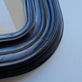 19th century pastel painting - Napoleon III blackened wood frame 40.5 x 35.5