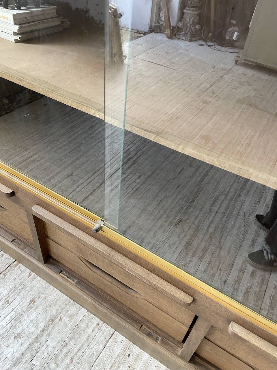 XXL oak display cabinet furniture