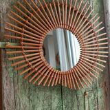 Rattan mirror