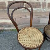 Paire de chaises bistrot bois courbé