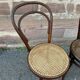 Pair of chairs bistro curved wood