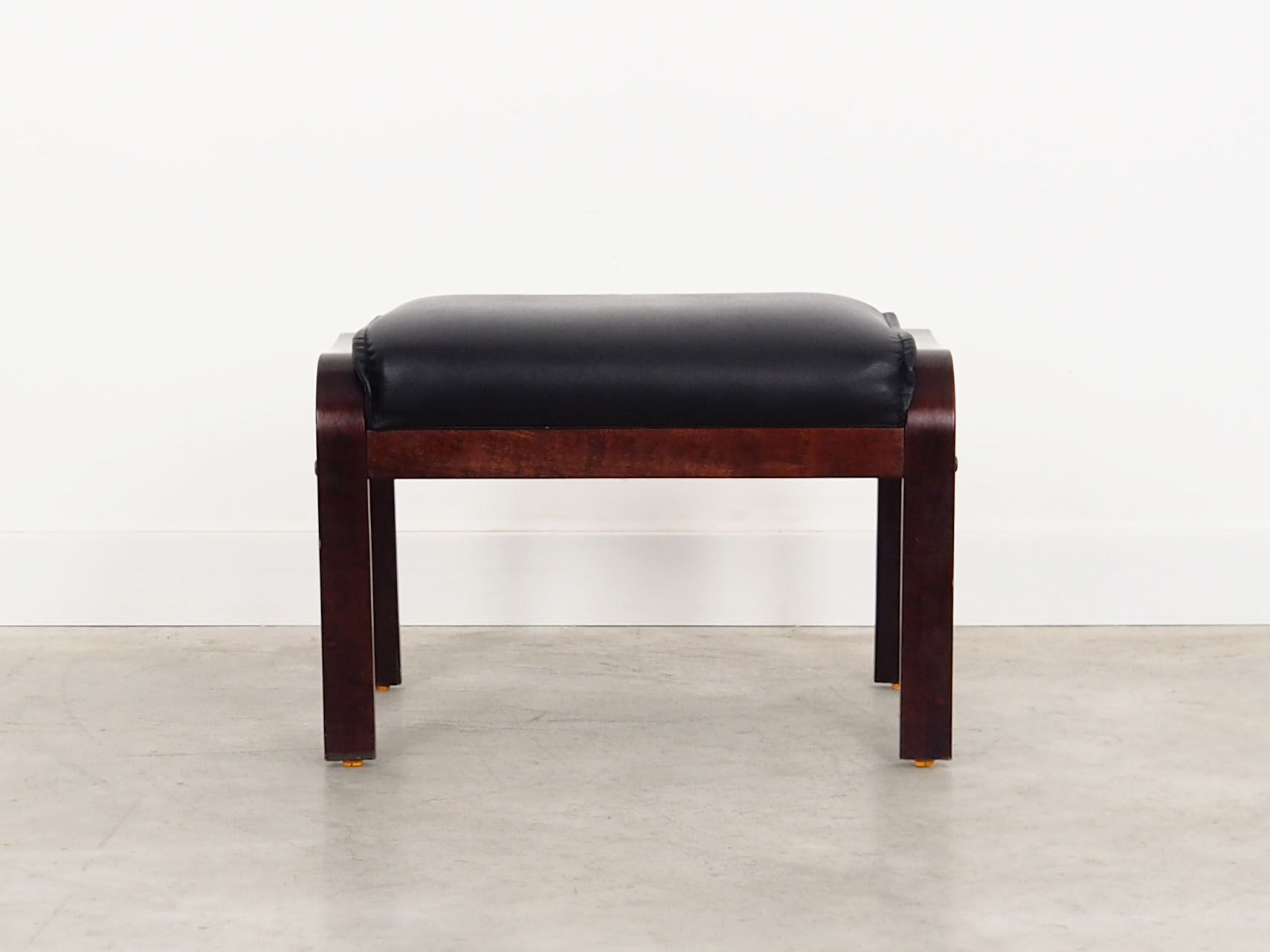 Leather footrest, Danish design, 1960s, production: Denmark
