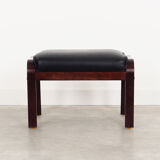 Leather footrest, Danish design, 1960s, production: Denmark