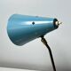 Vintage baby blue desk lamp – metal and brass, 50s-60s