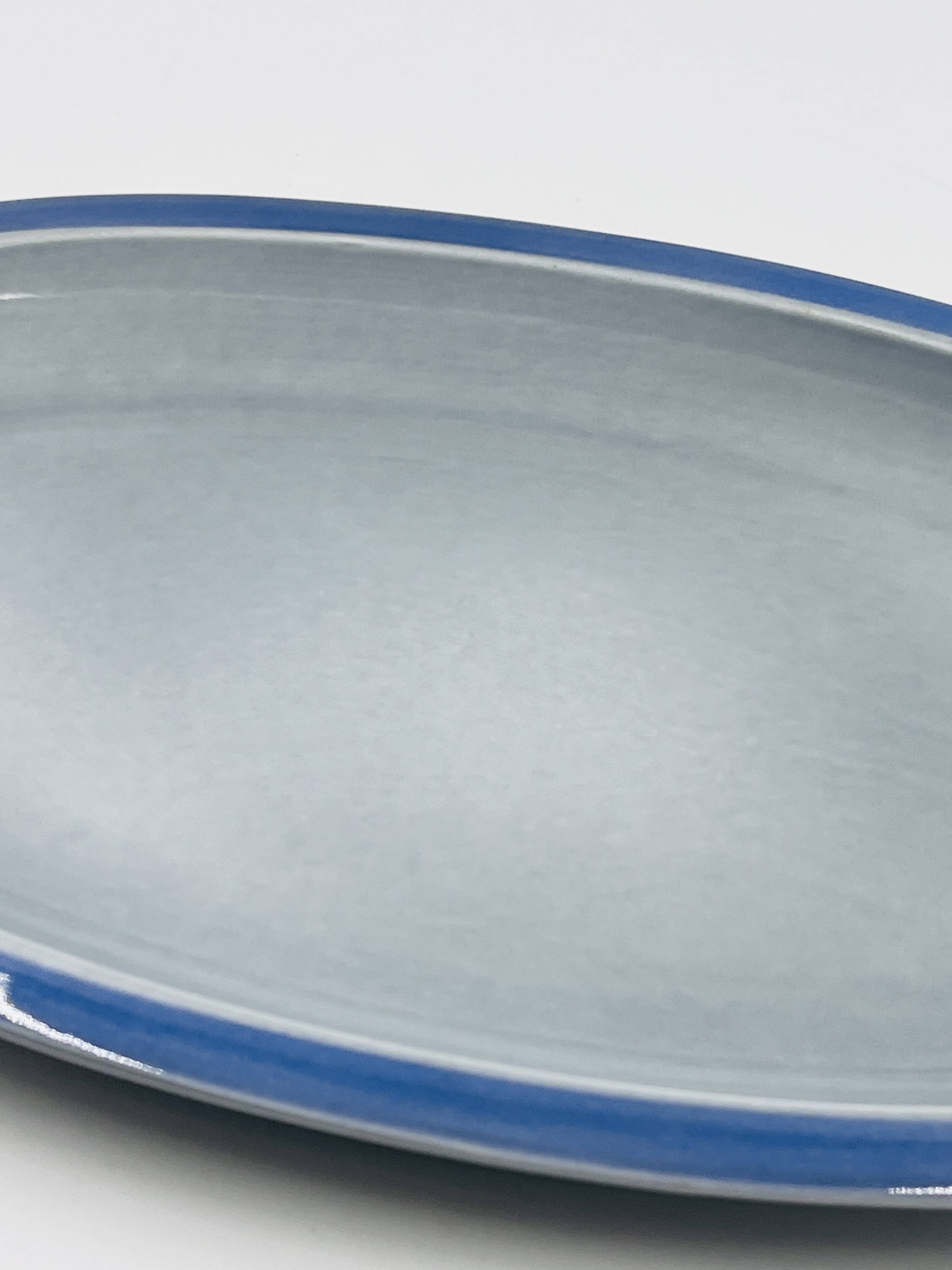 Set of two Boch blue dishes