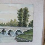 Old signed watercolor painting