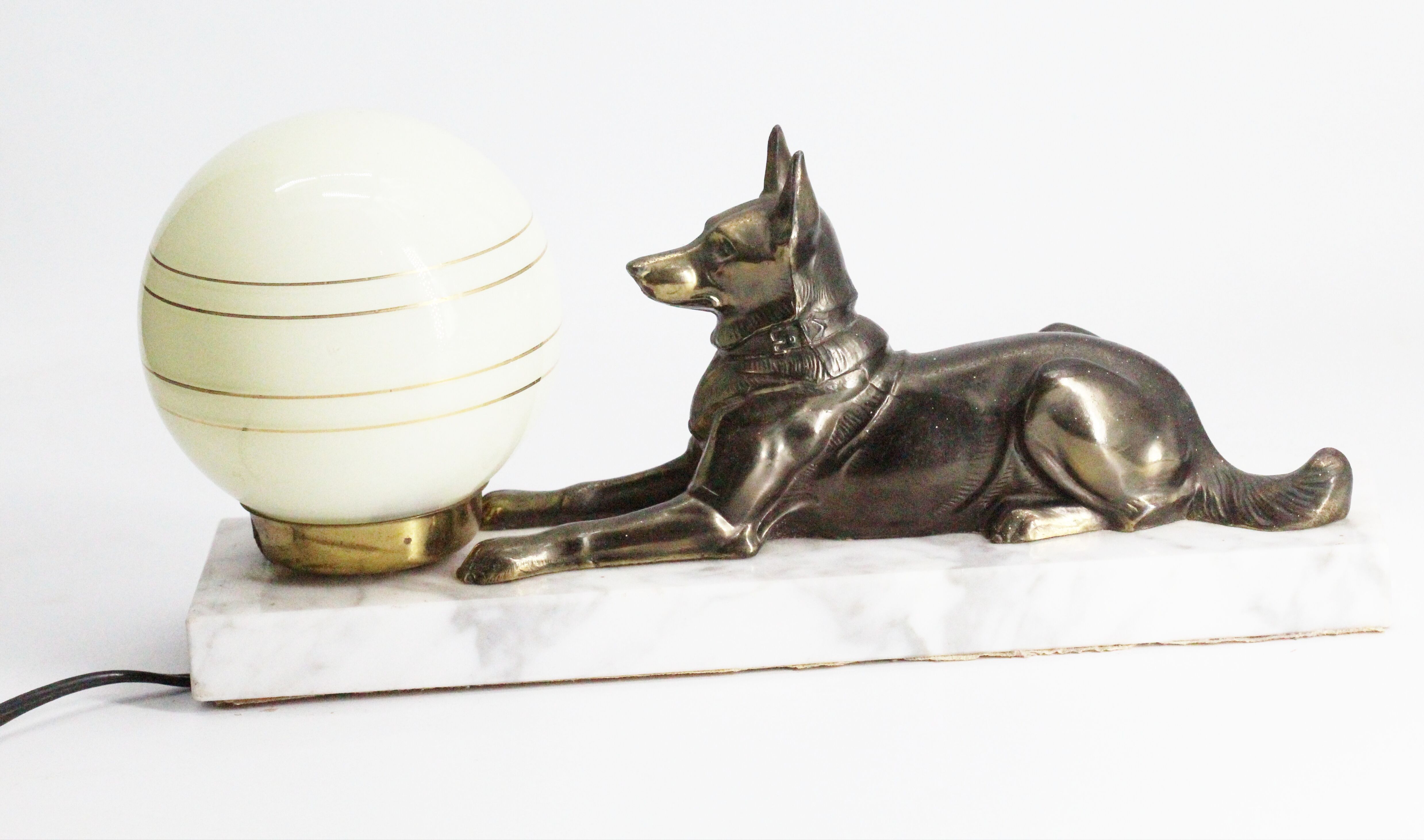 Lamp dog art deco