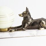 Lamp dog art deco