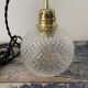 Lampe baladeuse vintage en verre ciselé électrifiée à neuf