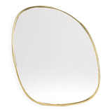 Miroir abstrait en laiton doré