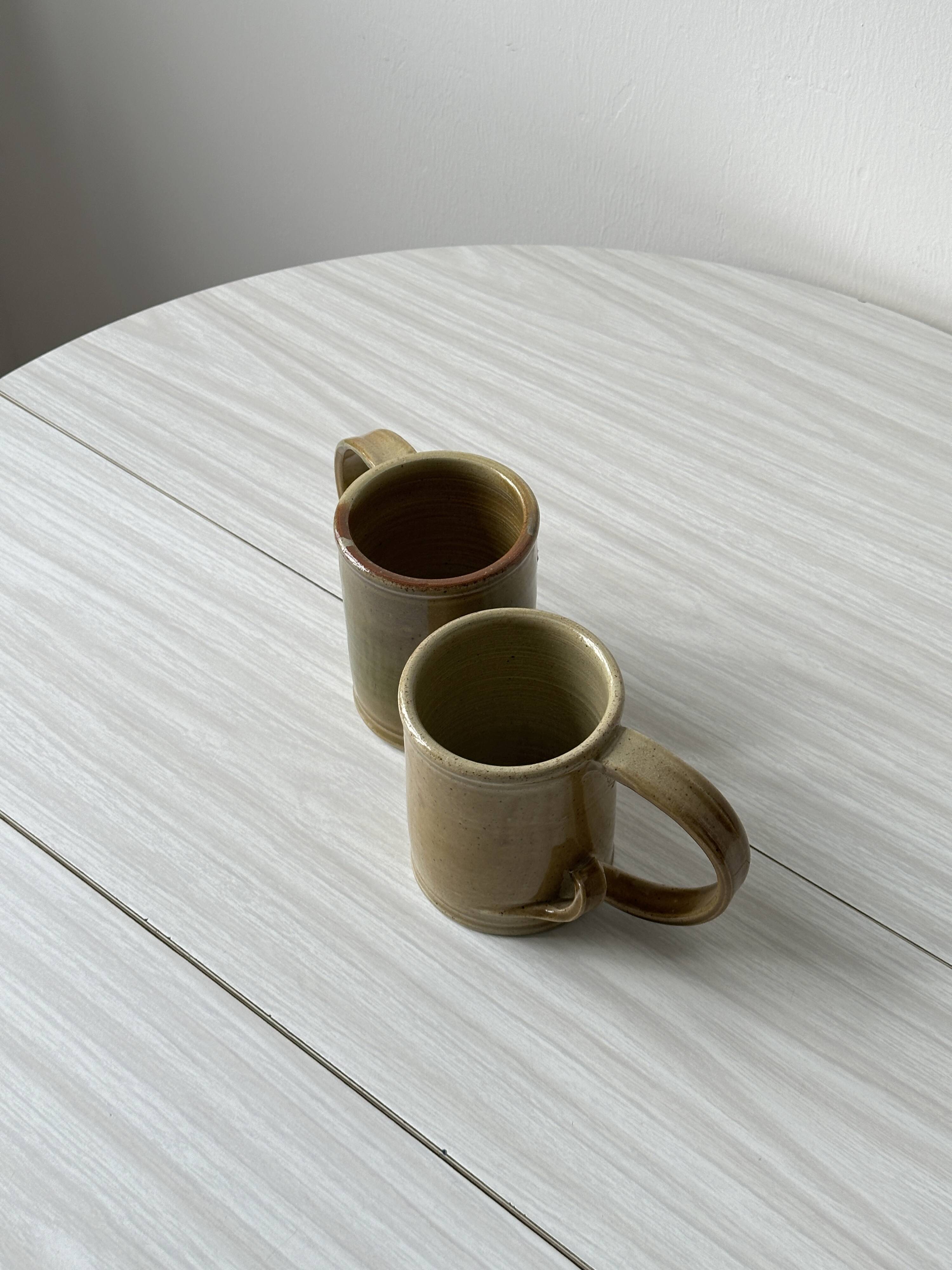 Duo of handmade cups