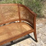Old cane basket sofa