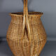 Large basket or basket in vintage rattan 60/70s. Very nice clean state.