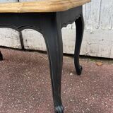 Table basse de style Louis XV noir patinée