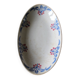 Red and blue Art Deco plate Clotilde HBCM