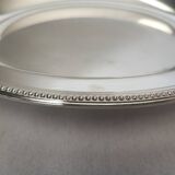silver-plated metal salad bowl