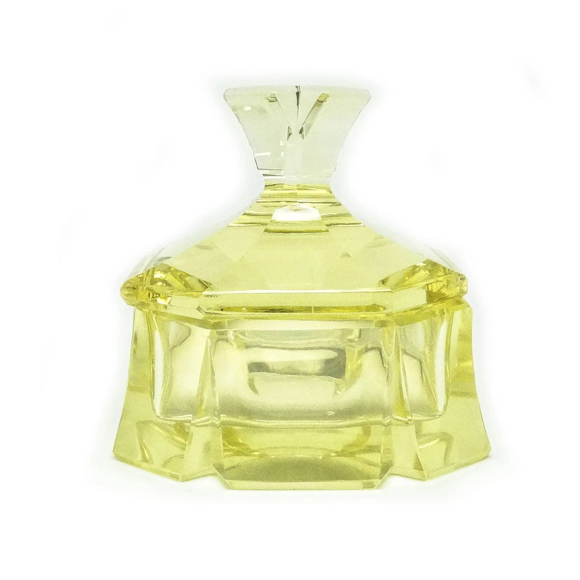 Art Deco bonbonniere, crystal, Moser, Czechoslovakia, 1930s