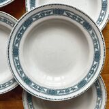 5 deep iron earthenware plates Pasteur Moulin des Loups & Hamage