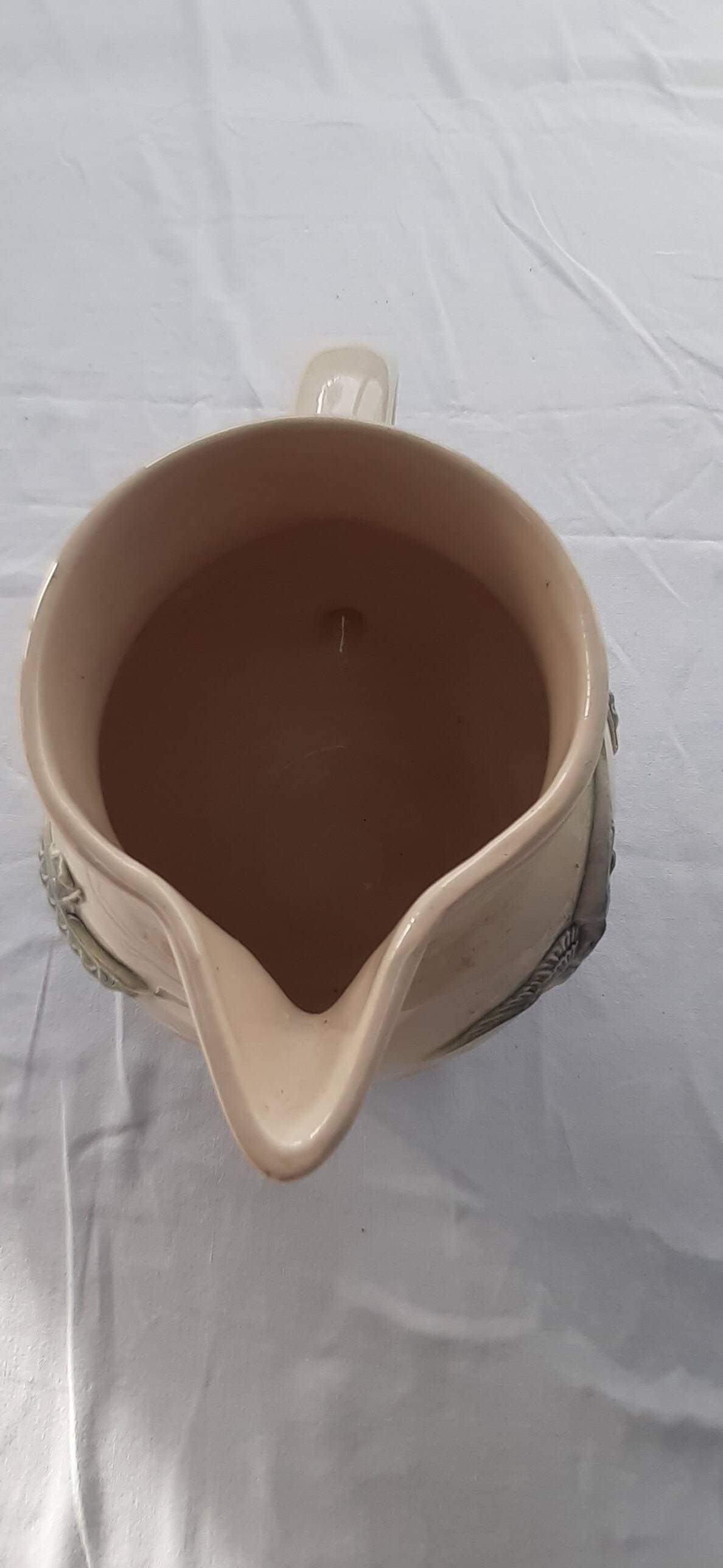 Old ceramic water pitcher slip Digoin France