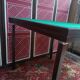 Table de bridge placage acajou et tapis vert, état neuf