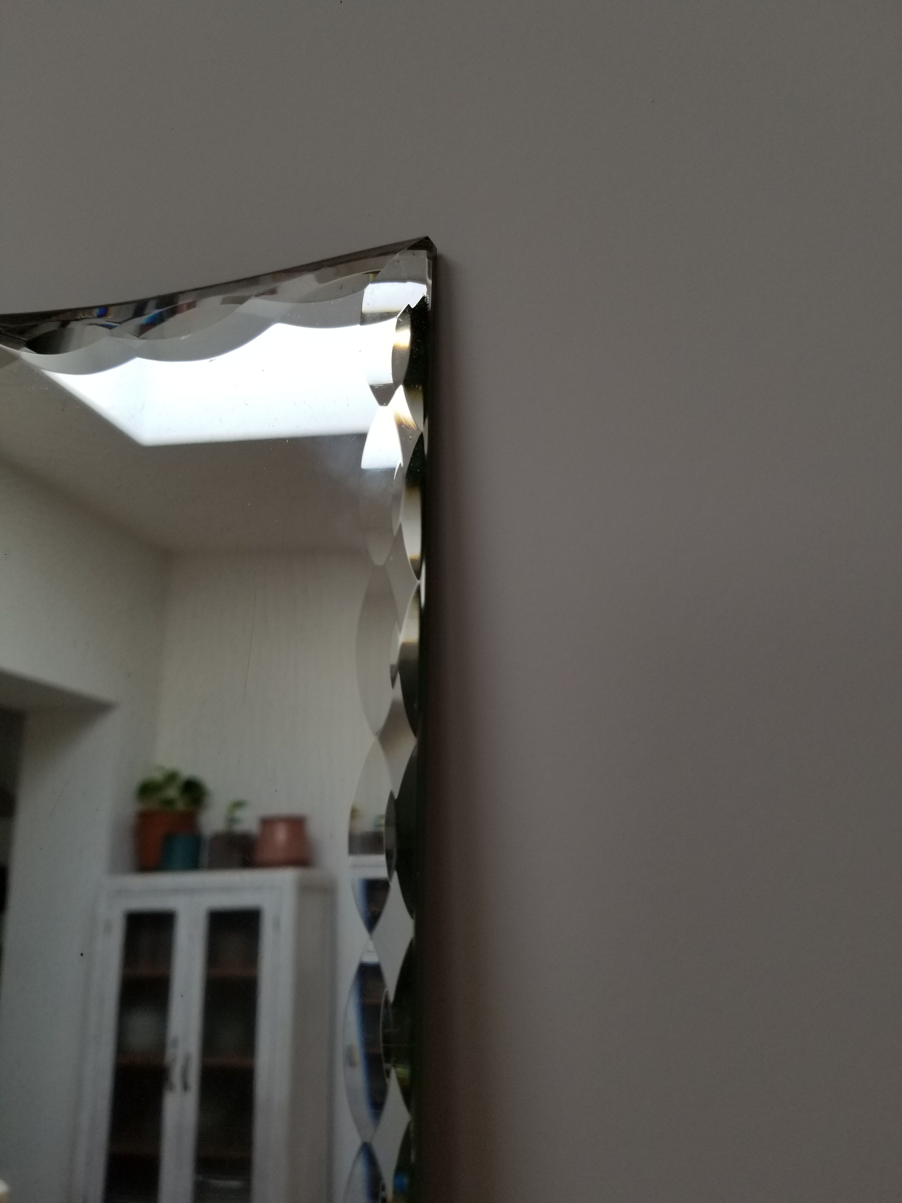 Vintage bevelled mirror  - 82x56cm