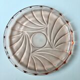 Cloche en verre rose