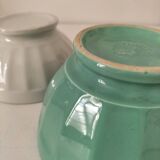 Vintage Faceted Farmhouse Bowl Duo