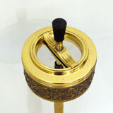 Standing ashtray, onyx & brass