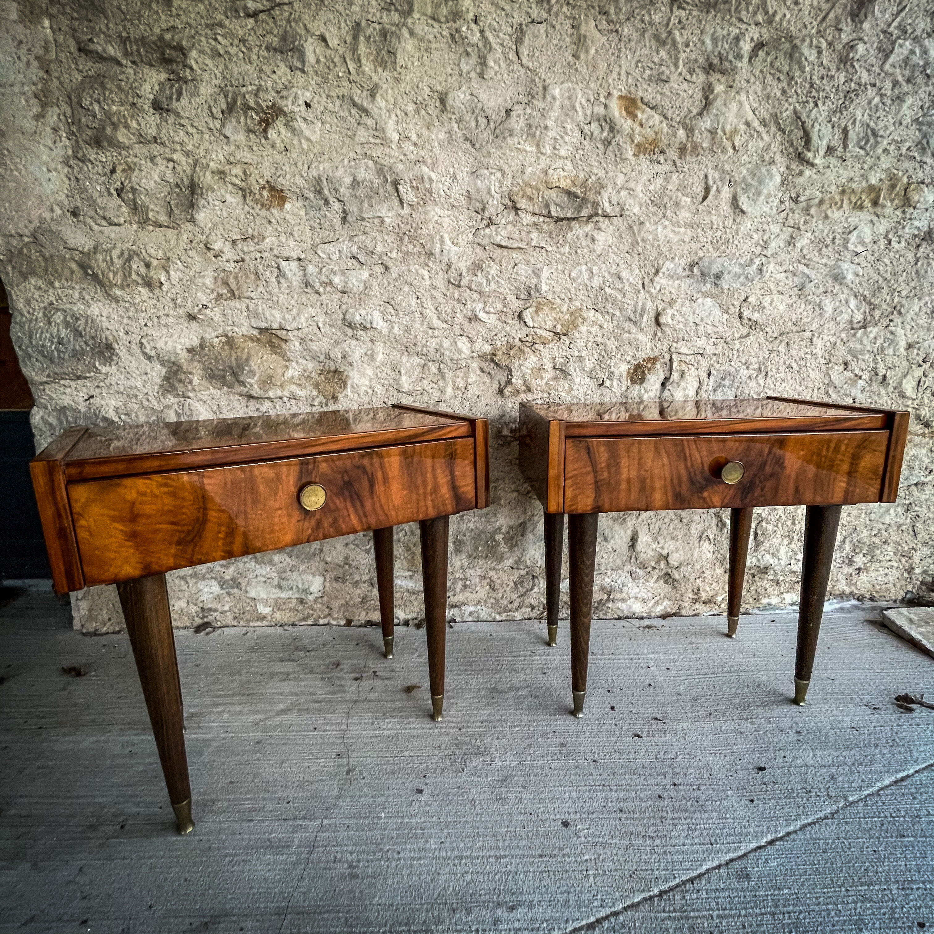 Pair of Rosewood bedside tables