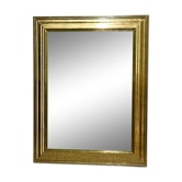 Very large Deknudt mirror with faux gold leaf frame, 1980s. Belgium
