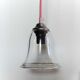 Duo de suspensions avec abat-jours en verre transparent vintage